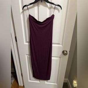 SOCIALITE PLUM STRAPLESS BODYCON MIDI DRESS Size XS (0-2) NWT